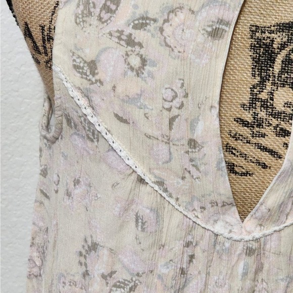 O’Neill Women’s Size‎ Small Sleeveless Off-White Floral Rayon Dress Edwardian - Picture 5 of 9